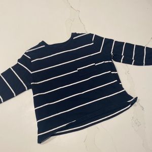 Banana Republic long sleeve pocket striped top